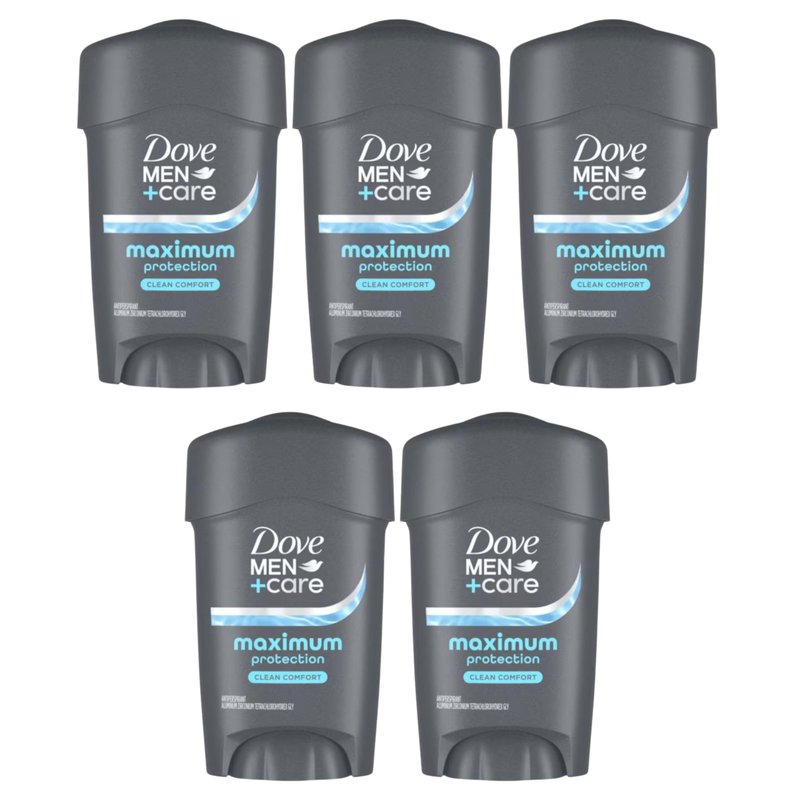 Dove Men + Care Clinical Protection Antiperspirant Deodorant Solid Clean Comfort 1.70 oz (Pack of 5)