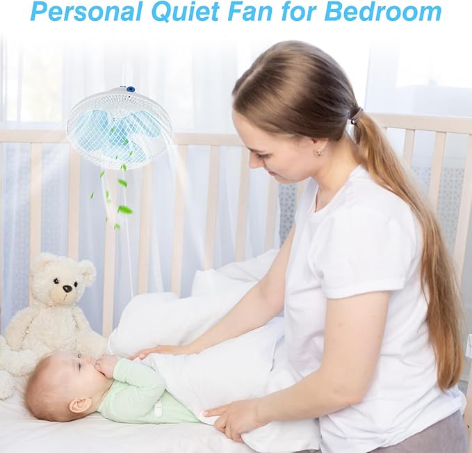 TeqHome 8.66" Portable Clip on Fan, 2 Speed Desk Fan with Auto Shaking Function, 180° Adjustable Tilt, Study Clamp, Personal Cooling Fan with 3.94ft Cord for Home Office Dorm