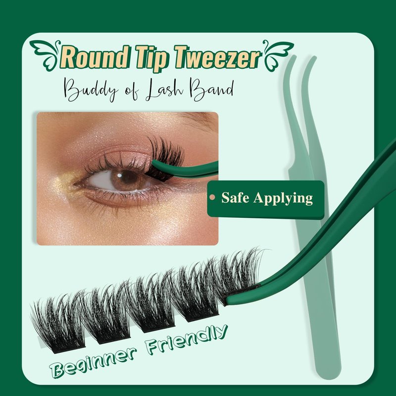 KEYYOU Lash Extension Kit 144pcs Thick Super Soft Lash Clusters,10-18mm D Curl Individual Lashes Kit with Bond and Seal Applicator and Brush Remover Easy to DIY at Home（PC03Kit-D-10-18MIX）