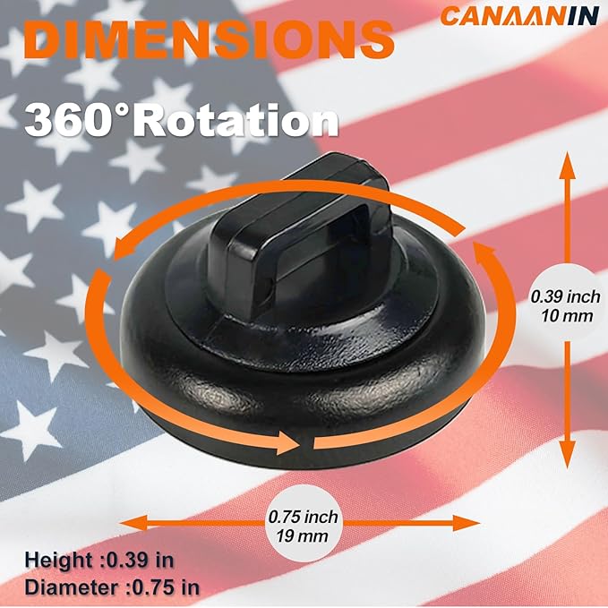 CANAANIN Magnet Zip Tie Mount Clips Magnetic Zip Ties Mount Base Holder Strong Wire Cable Holder Mount Wire Clips Management for Home Office Marine Electrical Wiring (D19 10 Pcs)