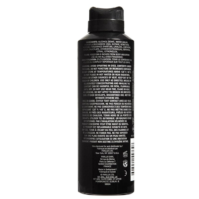Kenneth Cole Black All Over Body Spray for Men, Aromatic Woody Fragrance, Notes of Watermint, Mandarin, Cedar, and Musk, Long-Lasting Cologne, 6.0 Fl. Oz