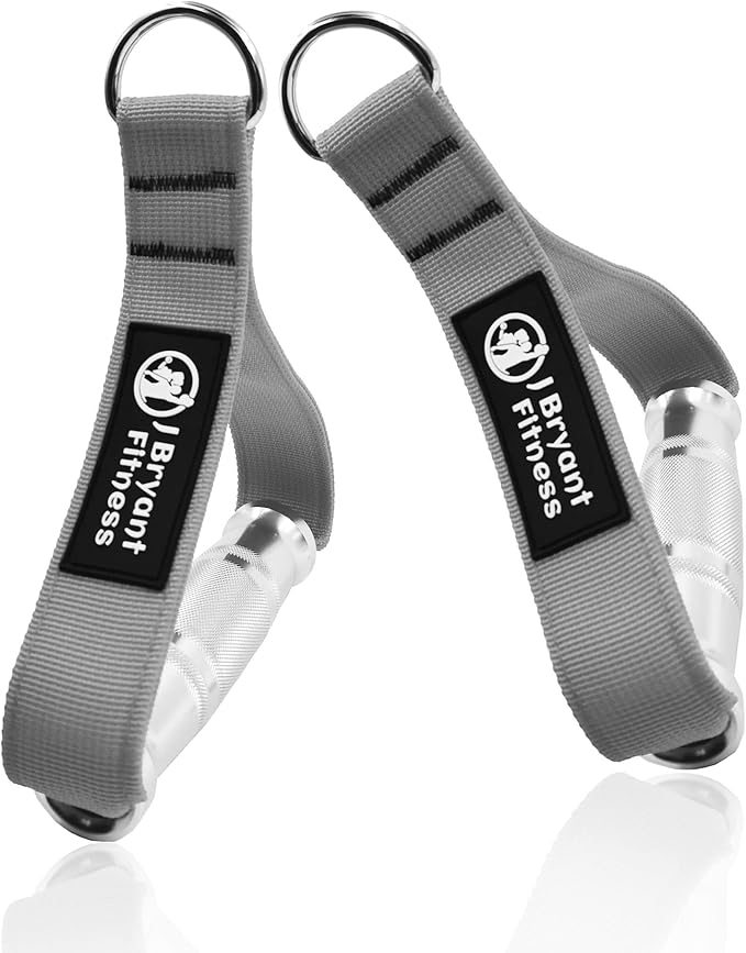 J Bryant Fitness Metal Gym Handles for Cable Machine Attachment Heavy Duty Aluminum Alloy Handle Grips Durable Workout Handles for Resistance Bands Pulley LAT Pulldown System