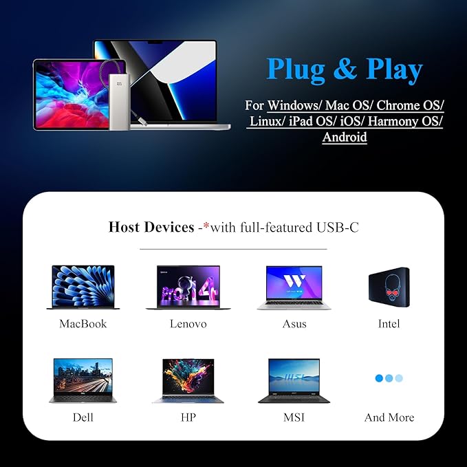 USB C Docking Station Dual Monitor,USB C Hub Dual Monitor with 144Hz DisplayPort,4k HDMI,PD Charging,Ethernet,5 USB,SD/TF Card Reader,Audio Laptop Docking Station for Windows & Mac and More