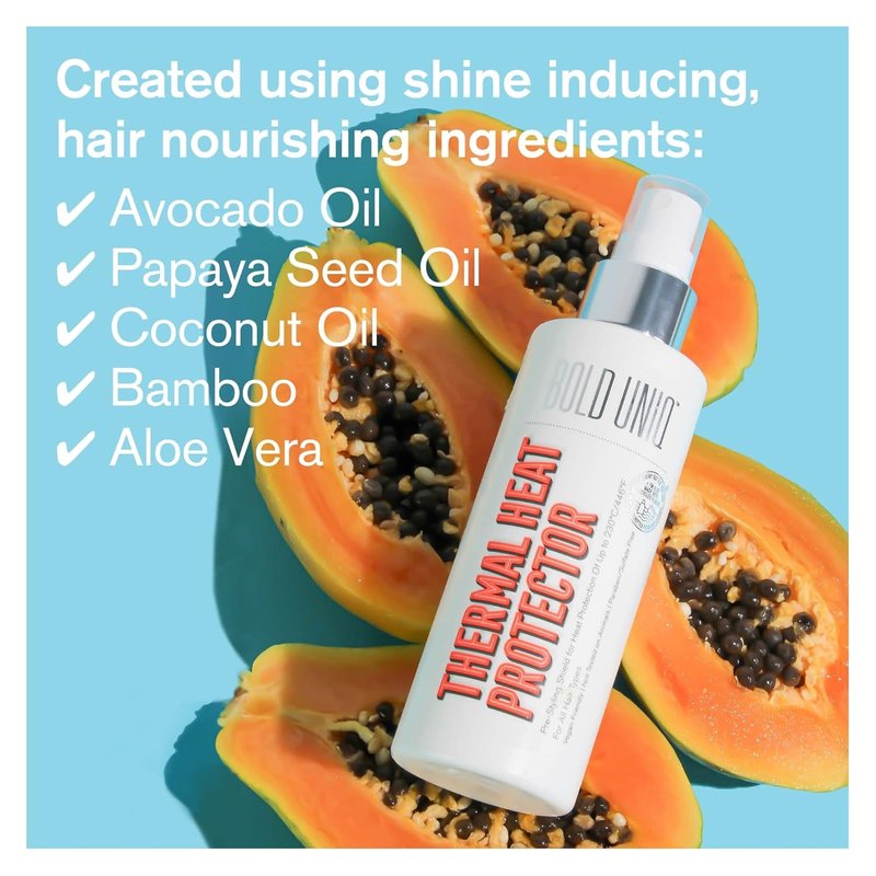 Heat Protectant Spray For Hair - Thermal Shield Up To 450ºF | Lightweight, Sulfate & Paraben Free - 5.9 Fl Oz