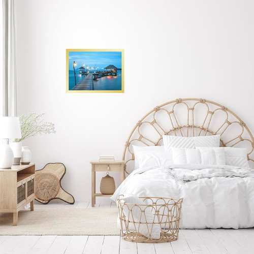 JCJMY 13x18 Picture Frame - Elegant Gold Design for Horizontal & Vertical Wall Display | Perfect for Posters & Photos