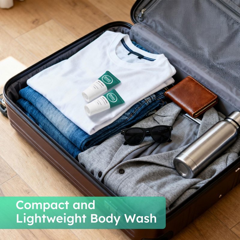 Travel Size Body Wash, Mini Shower Gel Set, 20 ml Individually Wrapped Bulk Trial Sample Small Single Use Toiletries Amenities Kit for Men & Women for Hotel/Camping/Homeless 0.7 Fl Oz (Pack of 100)