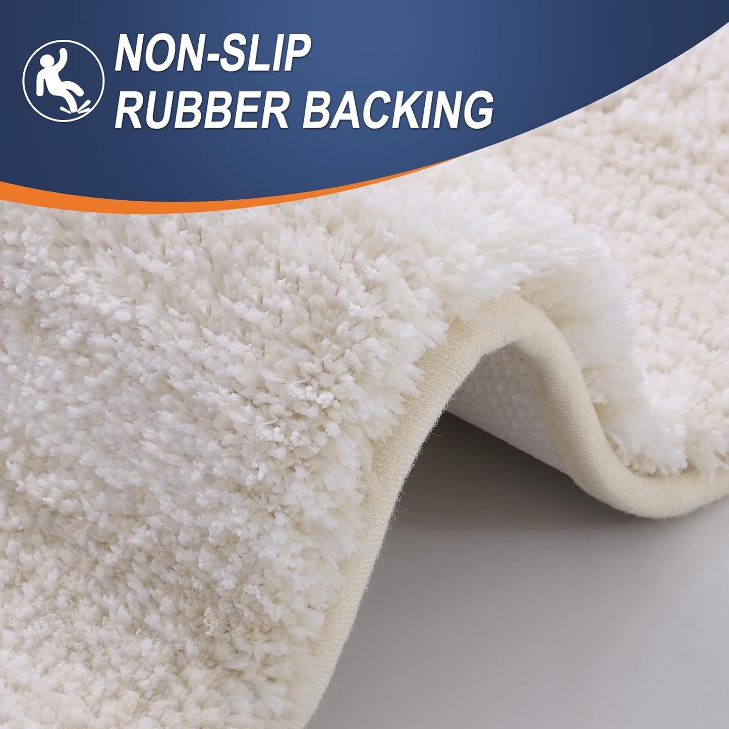 OLANLY Bathroom Runner Rug - Extra Soft Microfiber Mat 70x24 | Quick Dry & Washable, Light Beige