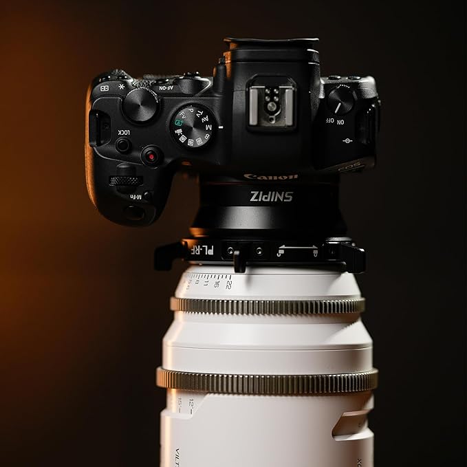 SNIPIZ PL-RF Lens Mount Adapter with Rotary Lock, Compatible with PL Lens to Canon RF Mount Cameras