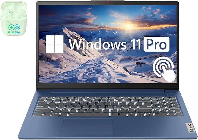Lenovo 15.6" FHD Touchscreen IdeaPad Business Laptop Computer, 16GB RAM 1TB SSD, 8-core AMD Ryzen 7 Processor, Windows 11 Laptop with PLUSERA Earphones & 8-in-1 Hub Included, Arctic Grey
