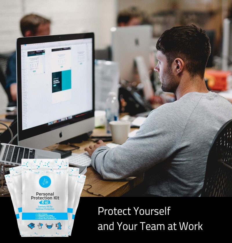 4 Item All-In-One Personal protection Kit - 10 PACK