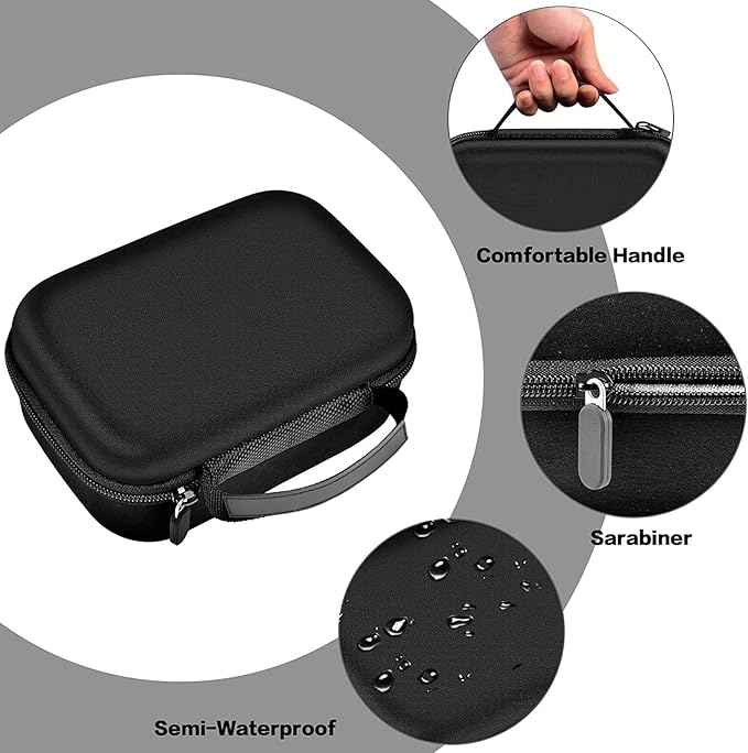 Boobowl Case Compatible with Phomemo M110 Label Maker - Portable Mini Bluetooth Thermal Label Maker Carrying Storage Bag for Printer Labels, USB Cable and Accessories Black (Box Only)