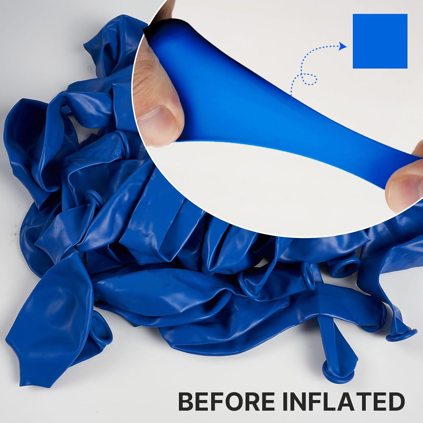 PartyWoo Royal Blue Balloons - 152-Piece Arch Kit for Baby Showers & Graduations | 5-12 Inch Sizes