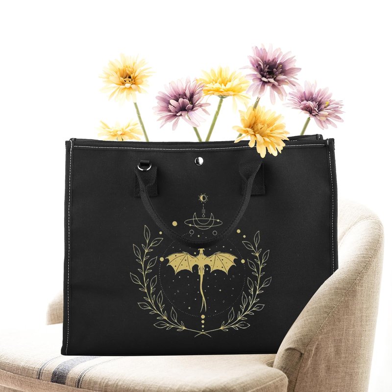 CMNIM Dragon Book Merch Book Lover Large Tote Bag Fantasy Book Series Gift Rider Gifts for Fans