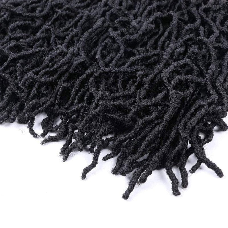 8 Packs Soft Locs Crochet Hair Pre Looped 24 Inch Faux Locs Crochet Braids for Butterfly Locs Synthetic Hair For Black Women (1B, 24 Inch (Pack of 8))