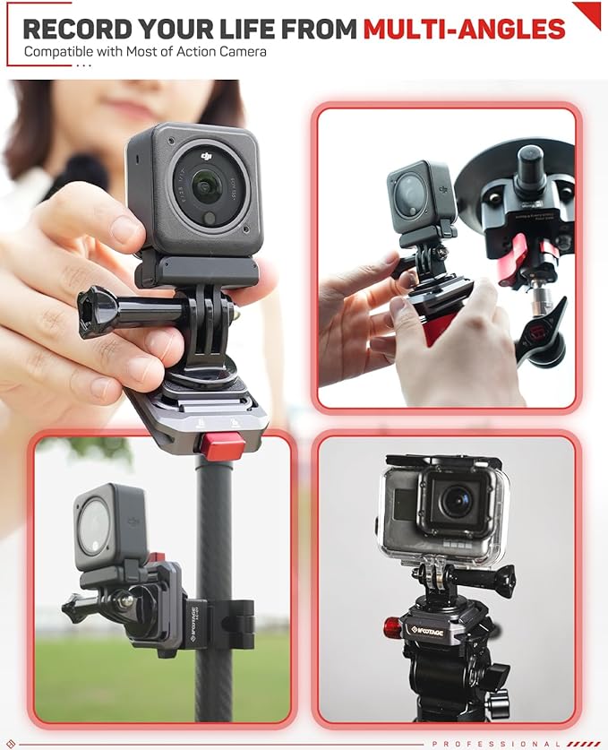 IFOOTAGE Q38 Quick Release Plate, Camera Quick Release Tripod Mount Adapter with 1/4" Screw, QR Adapter for Sony Canon DSLR, Tripods, Monopods, Sliders, Stablizers, Monitors
