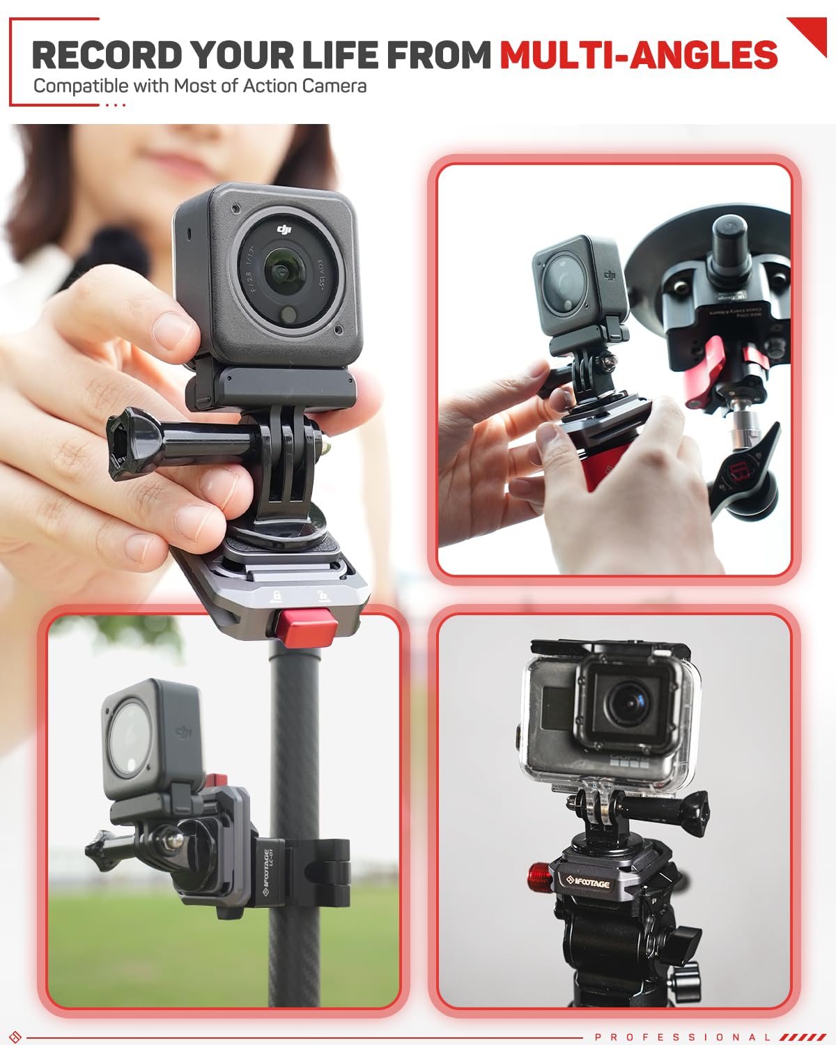 IFOOTAGE Q38-PL Quick Release Plate, Camera Quick Release Plate, Tripod Mount Quick Release Plate, QR Adapter with 1/4" Screw for Camera, Q38-PL