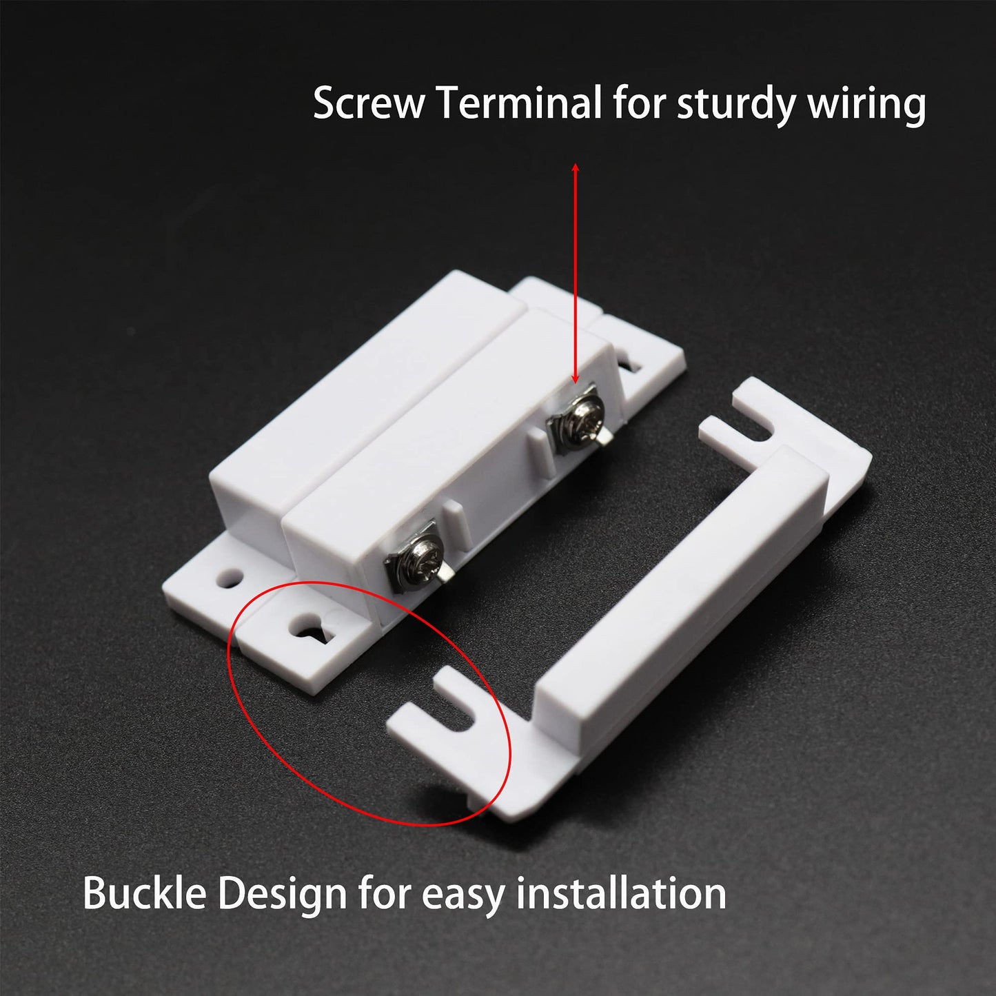 VictorsHome Magnetic Reed Switch NC Surface Mount Wired Door Window Contact Sensor with Cover for Home Security and Burglar Alarm Systems MC-31 5pcs