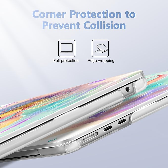 Lepeoac Case for 2026/2025/2024/2023 MacBook Air 15-inch Laptop Release M5 A3448 /M4 A3241 /M3 A3114 /M2 A2941, Stylish Protective Hard Shell Cover for MacBook Air 15.3 inch, Shrimp
