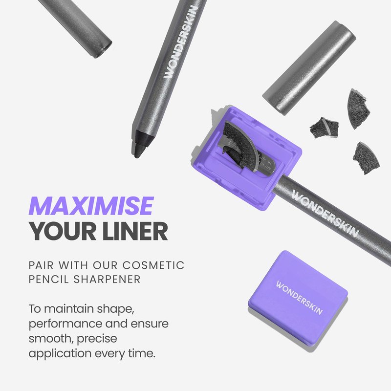 Wonderskin 1440 Longwear Blue Eyeliner Pencil, 2 Pack - Waterproof, Sharpenable Eyeliner Pencil & Smudge Proof Blue Eye Liner Pencils (Aqua)