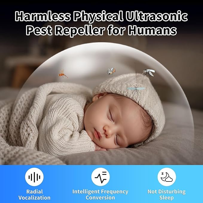 2025 Upgraded Version Ultrasonic Repeller Indoor, Mouse Repellent Plug in, Pest Control, Repellent Roach, Rodent, Mouse, Bugs, Mosquito, Spider, Ant for Home,Kitchen, Office, Warehouse 6 Packs