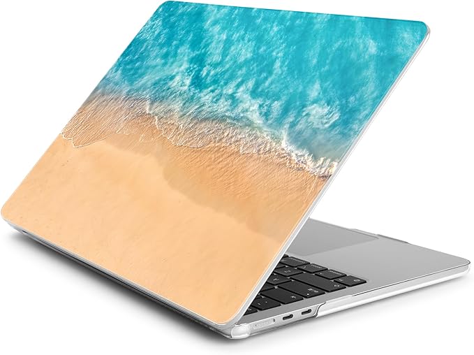 Batianda Premium Case for New MacBook Air 15 inch with M5 M4 M3 M2 Chip 2026 2025 2024 2023 Release, Designed Ultra-Slim Hardshell & Keyboard Cover & Screen Protector 4-in-1 Bundle, Beach