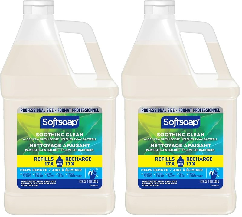Softsoap Liquid Hand Soap Refill - Aloe Vera Fresh Scent, Soothing Clean | 1 Gallon (Pack of 2)