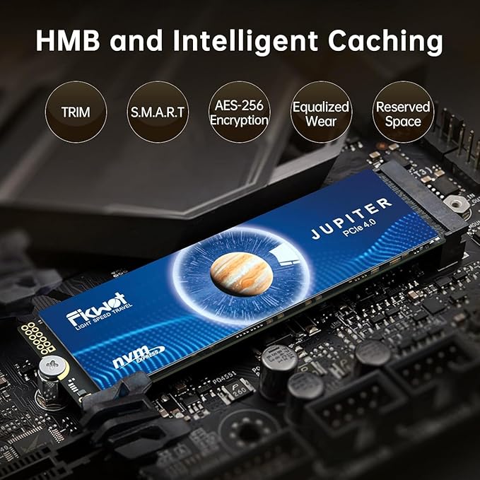 Fikwot FX991 M.2 SSD 2TB NVMe SSD M2 2280 PCIe Gen 4x4, Read Up to 7100MB/s, Internal Solid State Drive for PS5 Laptop Desktop 3D QLC NAND