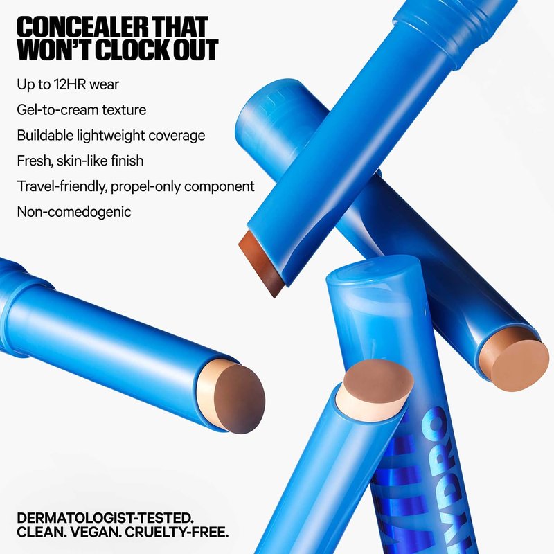 Hydro Grip Gel Concealer - 12HR Hydrating Formula with Hyaluronic Acid | Buildable Coverage for Under Eyes & Dark Circles