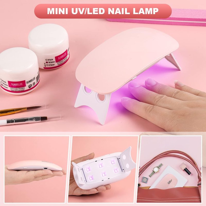 Acrylic Nail Kit for Beginners - Complete Gel Nail Polish Set with UV Light & Tools | DIY Nail Art Supplies