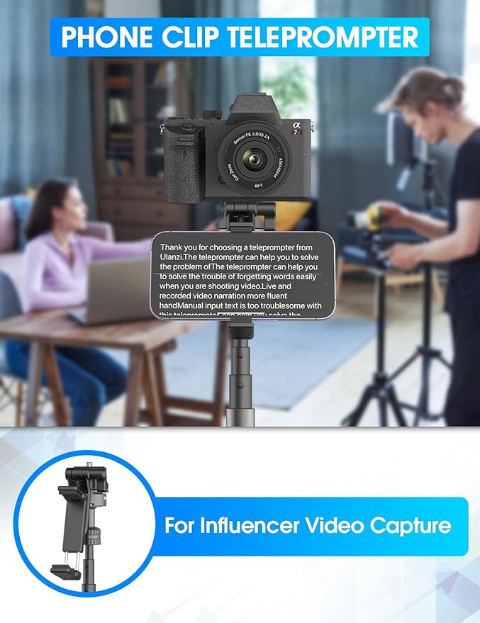 ULANZI MT-63 Portable Vlog Tripod, 57" Foldable Aluminum Alloy Extendable Camera Tripod with 2 in 1 Phone Clip, 360° Ball Head Travel Lightweight Tripod for iPhone/Android/Camera, Load 5KG/11LBS