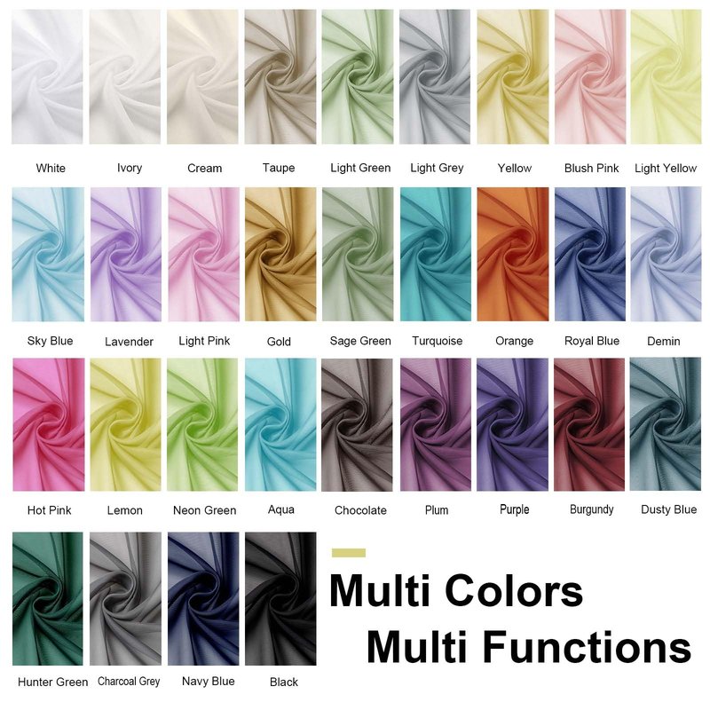 OWENIE Sheer Curtains 84 inch Length, Ivory Sheer Cutains 2 Panels Set for Bedroom/Living Room, Rod Pocket Voile Fimly Drapes, 2pcs, Each 42" W x 84" L