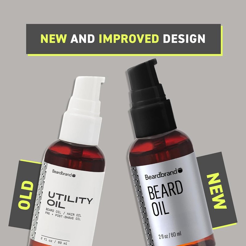 Beardbrand Men's Beard Oil - Jojoba Oil for Softening Stubble & Soothing Skin | Sandalwood & Cedar Scent, 2 fl oz