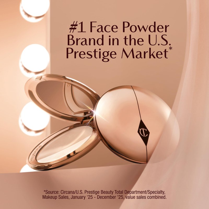 Charlotte Tilbury Airbrush Flawless Finish Setting Powder - Pore-Blurring Pressed Powder for Face Makeup to Minimize Shine with a Soft-Focus Finish - 1 Fair