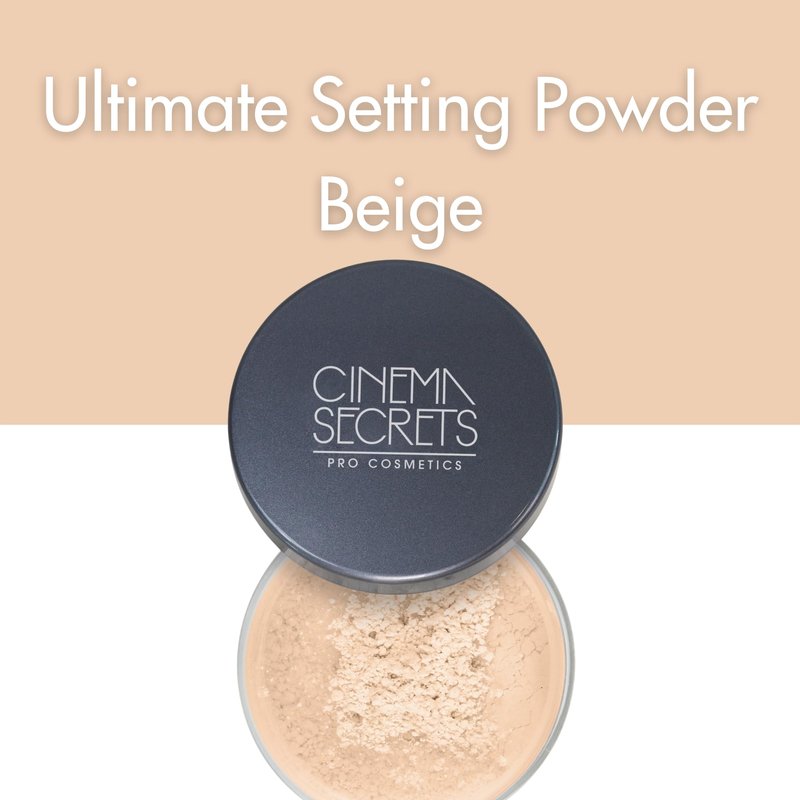 Cinema Secrets Ultralucent Setting Powder- Beige. Talc-Free Loose Mineral Powder for All Skin Types, Oil Control, Shine-Free Finish, Breathable, Weightless, & Moisture-Resistant, Organic Ingredients
