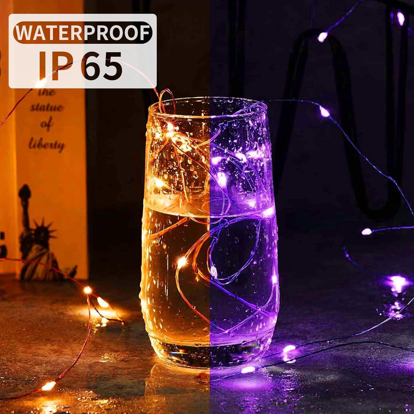 Skiennix 20 LED Fairy Lights - 7Ft Battery Operated Twinkle String Lights | Waterproof for Parties & Weddings