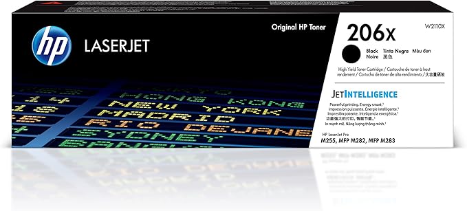 HP 206X Black Toner Cartridge | Works with Color LaserJet Pro M255, MFP M282, M283 Series | W2110X