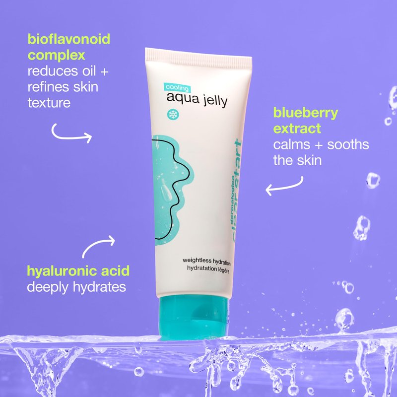 Dermalogica Clear Start Cooling Aqua Jelly (2 Fl Oz) Lightweight Gel Moisturizer For Oily Skin - Deeply Hydrate & Reduce Excess Oil for Dewy Glow With No Shine