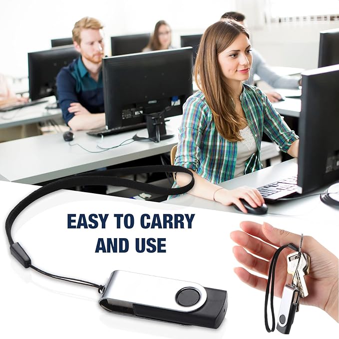 Aoriher 50 Pack USB 2.0 Flash Drives Bulk, Portable USB Thumb Drives with Lanyards, Swivel Flash Drive Thumb Drive for Office School Data Storage (128MB)