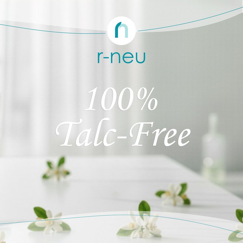 R-NEU Body Powder for Women with Powder Puff, 100% Talc-Free, Luminous Lemon Scented Dusting Powder, After Bath for Soft Skin, Extra Large, 1 Pack (5oz)