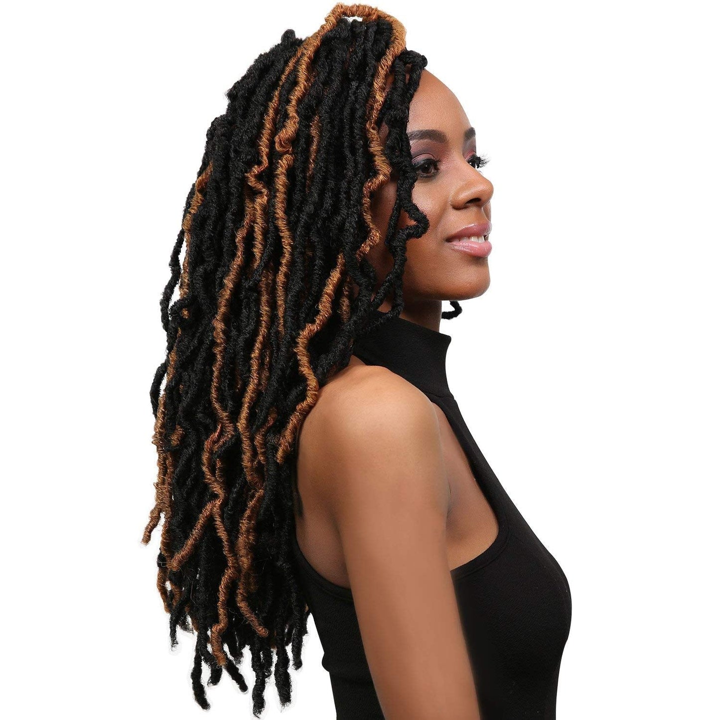 Bobbi Boss Synthetic Hair Crochet Braids African Roots Braid Collection Nu Locs 18" (6-PACK, 4)