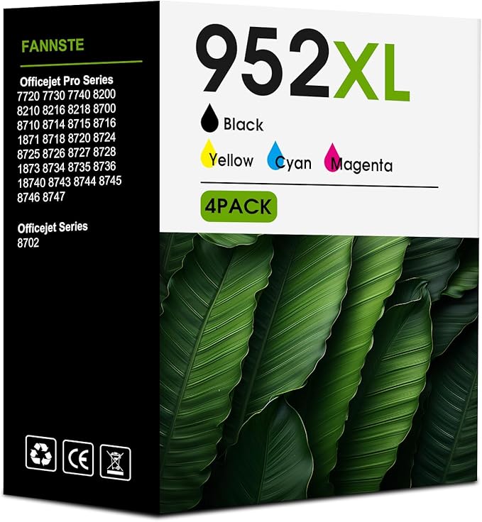 952XL 952 XL Ink Cartridges Combo Pack for HP 952 XL Compatible for HP952 with Office