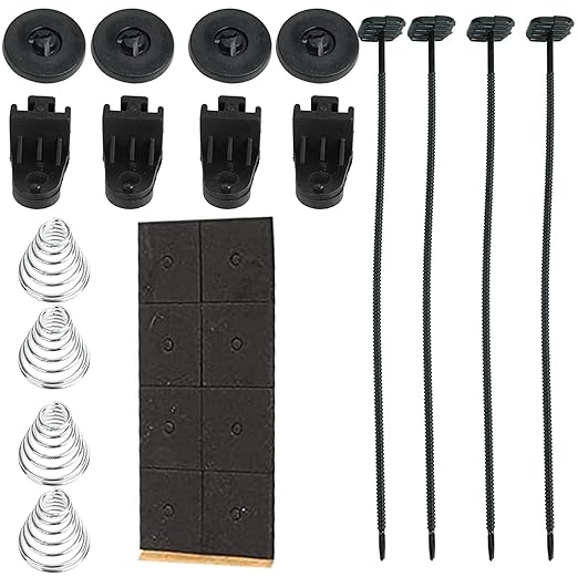 FSBCGT 2PCS 12 Inch Universal Slim Fan Push Pull Electric Radiator Cooling 12V 80W Mount Kit Black