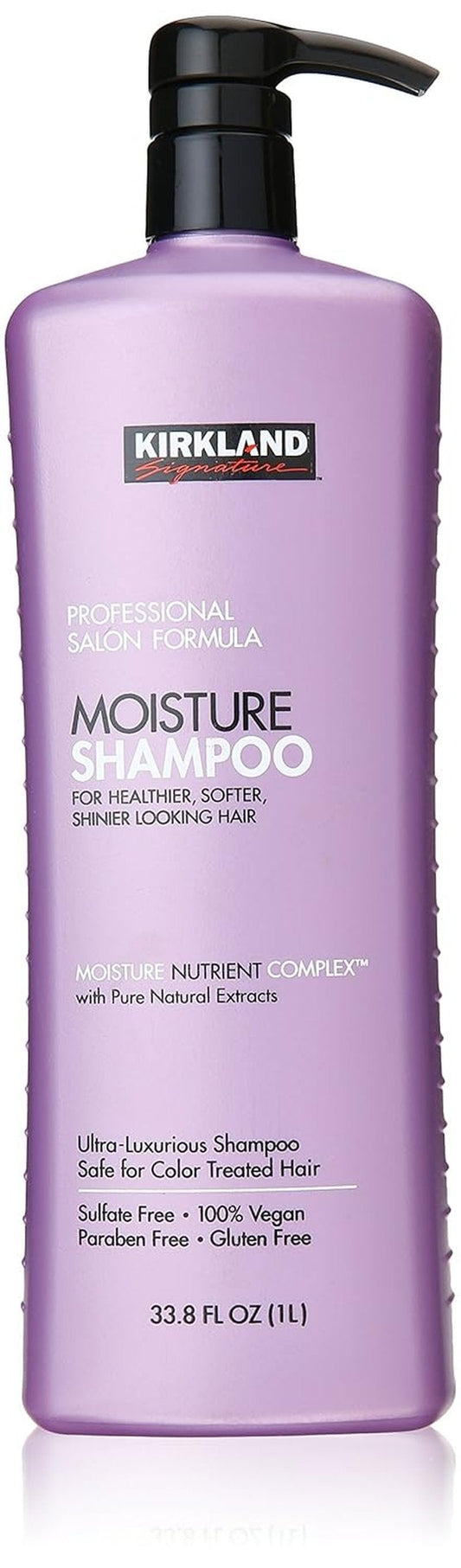 Kirkland Signature Moisture Shampoo - Hydrating Formula for Dry Hair | 33.8 Fl Oz (2 Pack)