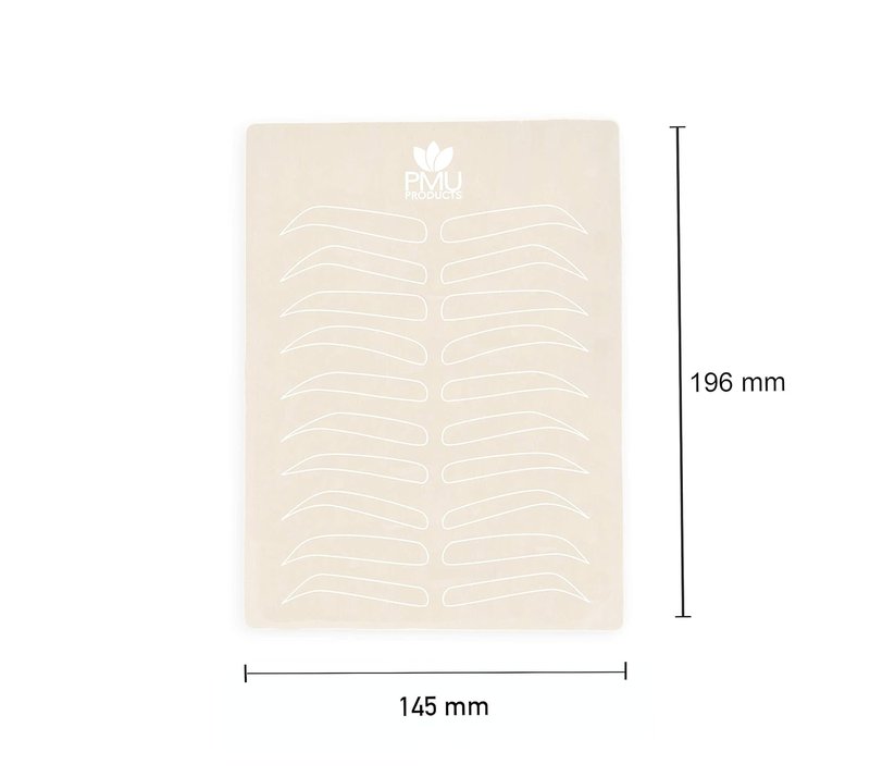 Microblading Practice Skin - Double-Sided Realistic Latex for Hairstroke Tattoo | Eyebrow Designs (White - 5)