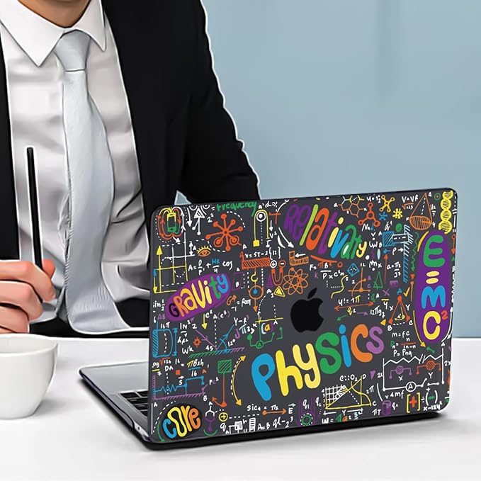LCMOCICO Case Compatible with MacBook Pro 13 inch M2 M1 2022 2021-2016 A2338 A2289 A2251 A2159 A1989 A1706,Pattern Plastic Hard Shell Keyboard Cover Screen Film Webcam Cover, Physical Chemistry