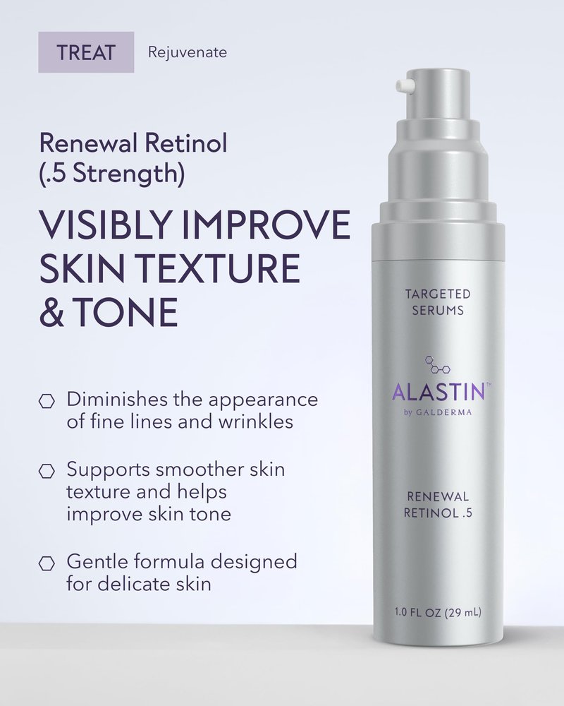 ALASTIN Skincare Renewal Retinol Serum (.5 Strength, 1.0 oz) | Visibly Improves Skin Texture & Tone | Helps Reduce the Look of Fine Lines & Wrinkles | Hydrating Retinol Formula