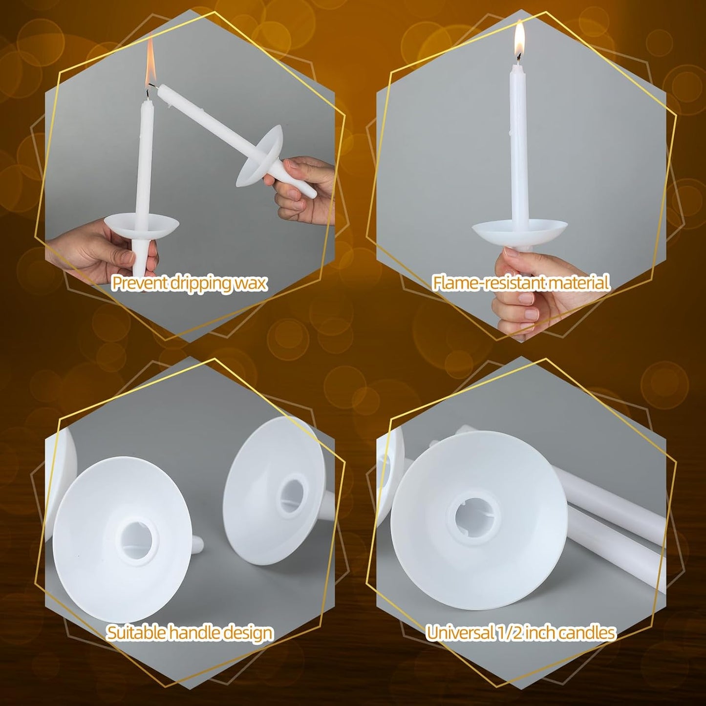 Regine Switzerland Candle Holders - 100 Pcs Plastic Drip Protectors for Church & Events | Vigil, Memorial, Wedding