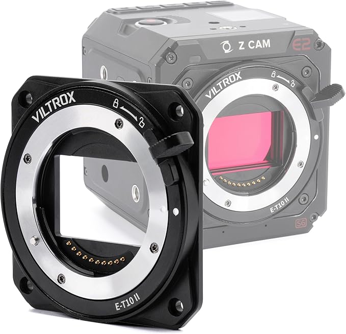 VILTROX E-T10 II Lens Mount Adapter Converter Compatible with Sony E Mount Lens to Z-CAM E2-M4 and E2-S6 Cinema Cameras