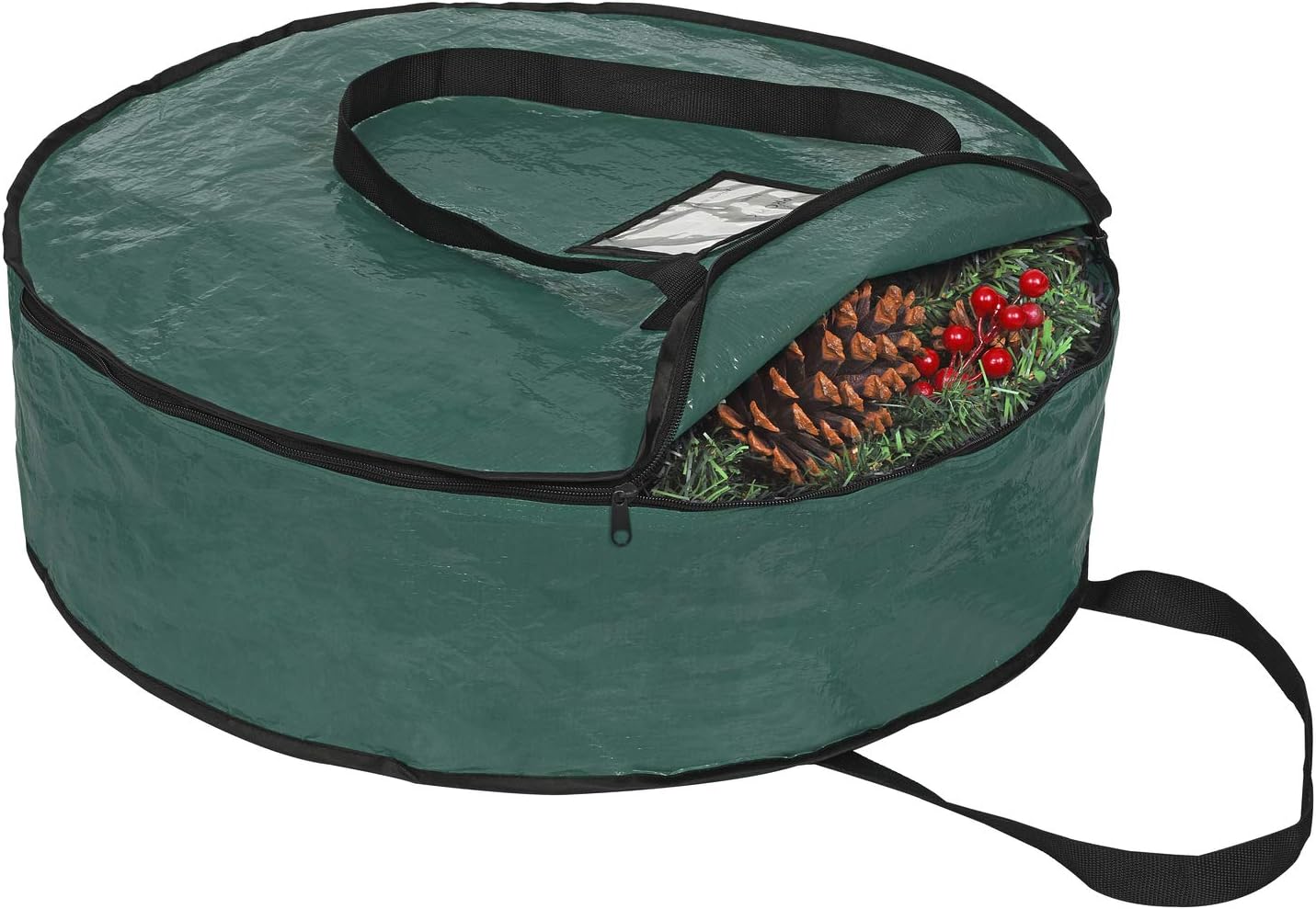 ProPik Christmas Wreath Storage Bag - Heavy-Duty Tear Resistant Container with Handles | 36” x 8” (Green)