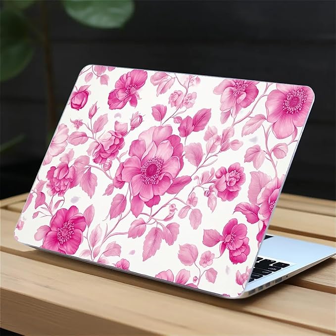 COTAIL Compatible with MacBook Air 13.3 13.6 Inch Case 2022 2021 2020 2019 Plastic Hard Shell Case Cover,13.3 Pro(A1706/A1708/A1989/A2159/A2289/A2338), Pink Vintage Floral